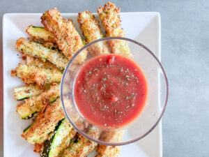 Carrabba's Zucchini Frittes with marinara sauce for dipping