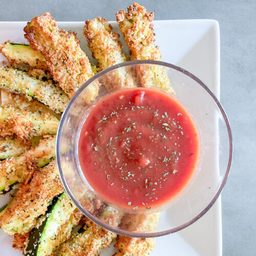 Carrabba's Zucchini Frittes with marinara sauce for dipping