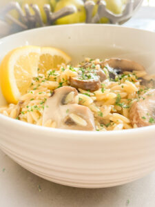 vegan mushroom orzo recipe