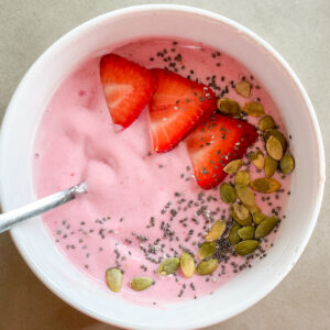 High Protein Vegan Yogurt Recipe, Strawberry Vegan Yogurt